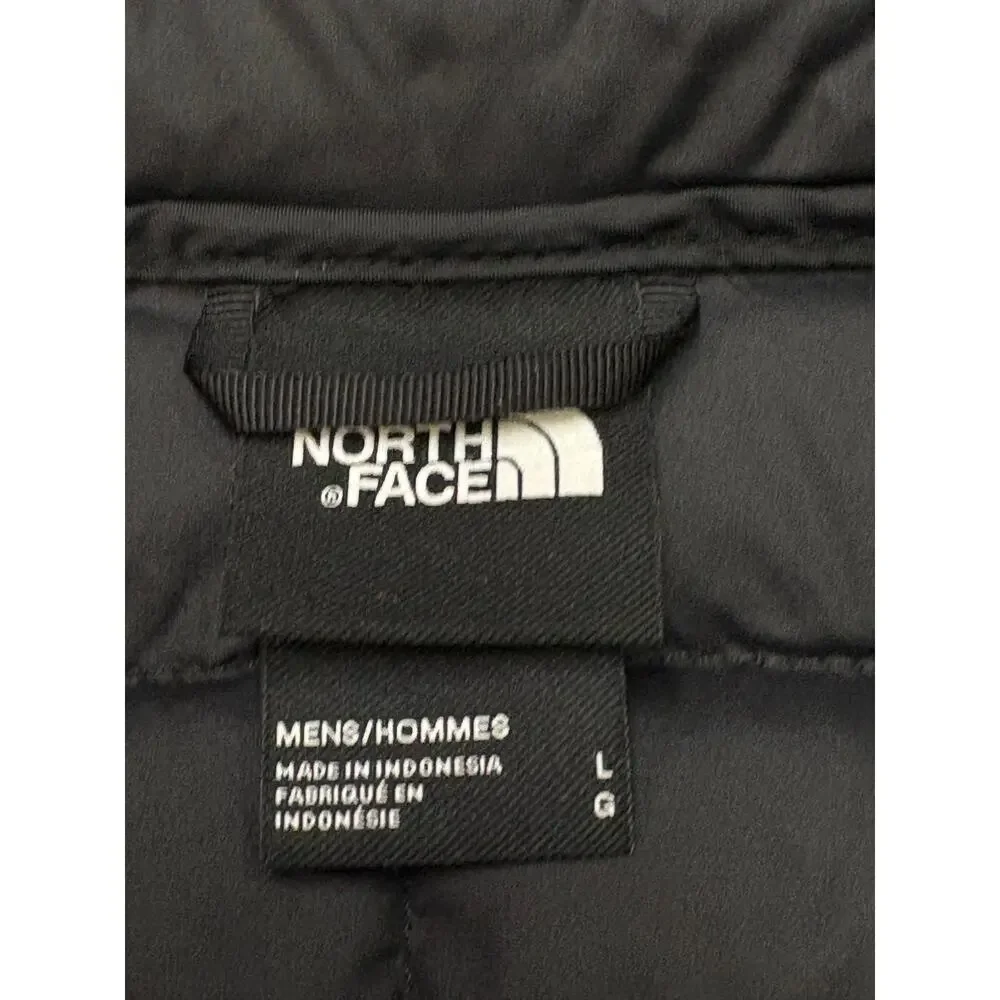 The North Face Stretch Down Puffer Jacket Mens Large Black Slim Fit 700 Full Zip